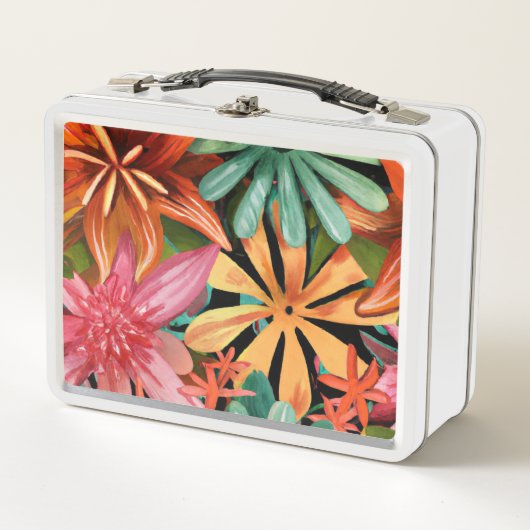 Lunch Box tropical/hawaïen/floral/fleur (Devant)