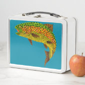Lunch Box Truite arc-en-ciel feuille Aspen 1 (En situation)