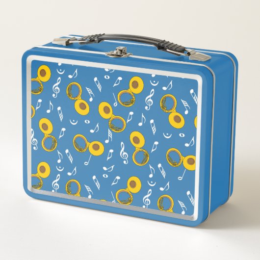 Lunch Box Tuba Music Notes Motif (Devant)