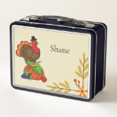 Lunch Box Turquie mignonne avec moisson Thanksgiving (Dos)