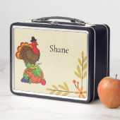 Lunch Box Turquie mignonne avec moisson Thanksgiving (En situation)