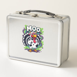 Lunch Box Turquie Moo Vache Drôle Thanksgiving - Mignonne Tu