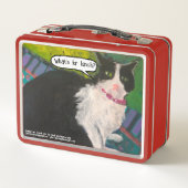 Lunch Box Tuxedo Chat 'What's For Lunch' Boîte à lunch en mé (Dos)
