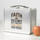 Lunch Box Typographie chrétienne Faith Makes Them Possible D (En situation)