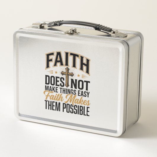 Lunch Box Typographie chrétienne Faith Makes Them Possible D (Devant)
