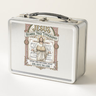 Lunch Box Typographie de la page de l'hymne de Jésus Page de