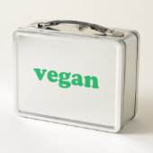 Lunch Box Typographie moderne verte végétale (Dos)