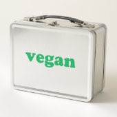 Lunch Box Typographie moderne verte végétale (Devant)