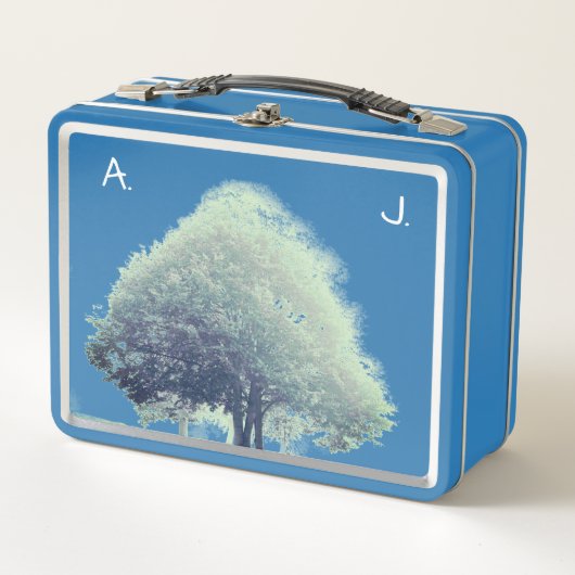 Lunch Box Un arbre dans le brouillard avec monogramme et cit (Devant)