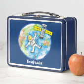 Lunch Box Un astronaute amusant dans l'espace et la bande de (En situation)