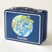 Lunch Box Un astronaute amusant dans l'espace et la bande de (Dos)