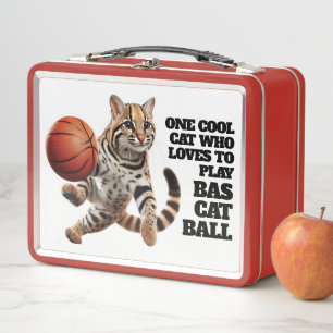 Lunch Box Un chat Cool qui aime jouer au Bas-chat-ball