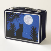 Lunch Box Un chat qui regarde à la Pleine lune (Dos)