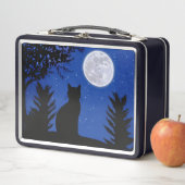 Lunch Box Un chat qui regarde à la Pleine lune (En situation)