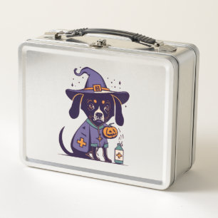 Lunch Box Un chien infirmière Éffrayant prêt pour octobre