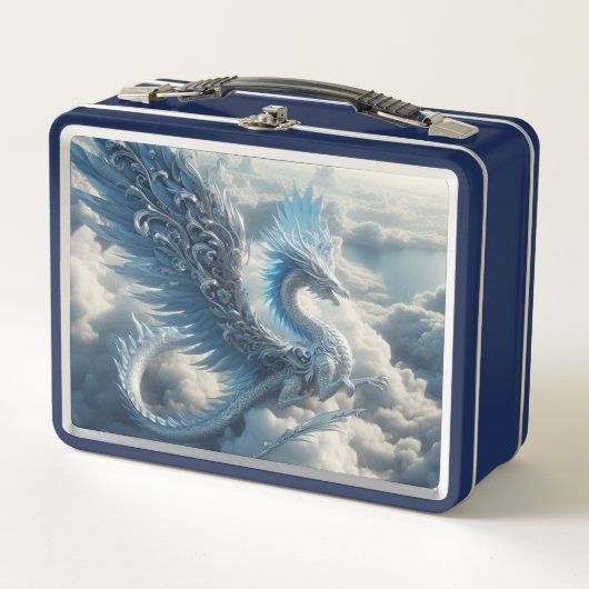 Lunch Box Un dragon superbe entouré de nuages (Devant)