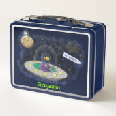 Lunch Box Un joli poisson heureux dans l'espace dessin animé (Dos)