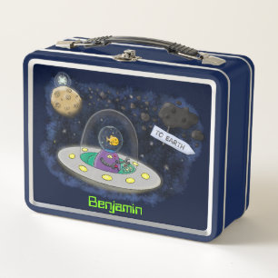 Lunch Box Un joli poisson heureux dans l'espace dessin animé