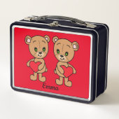 Lunch Box Un mignon bébé ours de coeur (Devant)