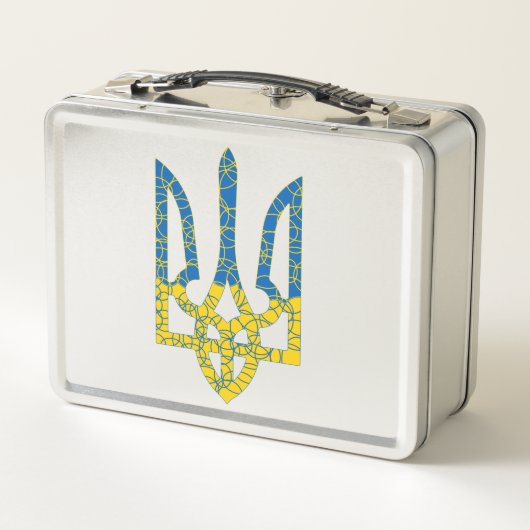 Lunch Box Un trident ukrainien texturé drapeau d'Ukraine cou (Dos)