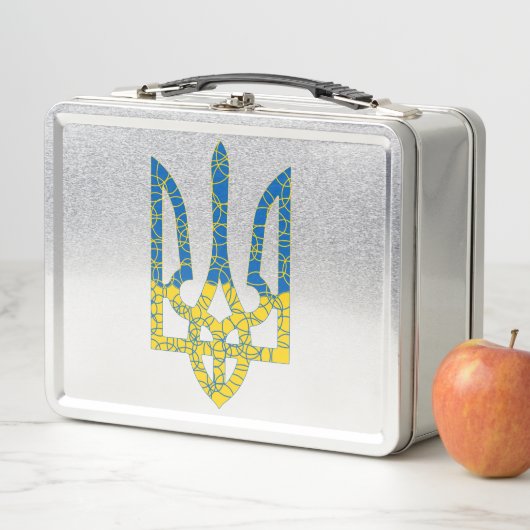 Lunch Box Un trident ukrainien texturé drapeau d'Ukraine cou (En situation)