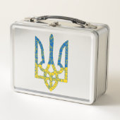 Lunch Box Un trident ukrainien texturé drapeau d'Ukraine cou (Devant)