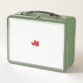 Lunch Box une fleur rouge au centre bleu (Devant)