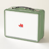 Lunch Box une fleur rouge au centre bleu (Dos)