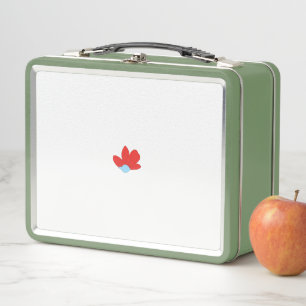 Lunch Box une fleur rouge au centre bleu