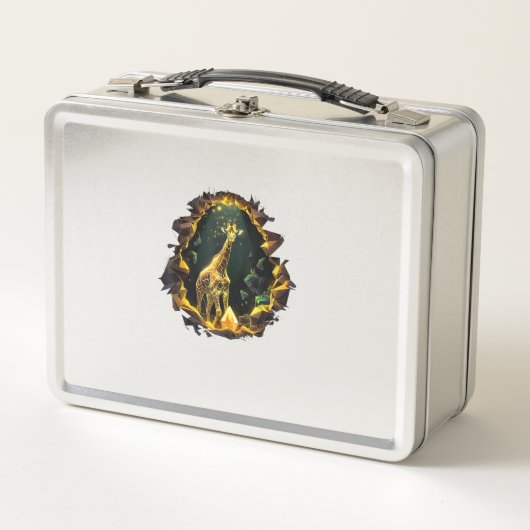 Lunch Box Une Girafe À L'Intérieur D'Une Arche Décorée De C (Devant)
