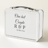 Lunch Box Une lettre initiale de nom de couple chaud date te (Dos)