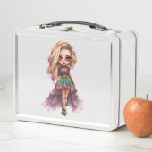 Lunch Box Une mignonne fille Halloween collection de design  (En situation)
