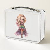 Lunch Box Une mignonne fille Halloween collection de design  (Dos)