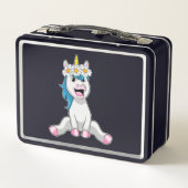 Lunch Box Unicorn avec Flowers Daisy (Dos)