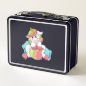 Lunch Box Unicorn shy with Pillow (Dos)