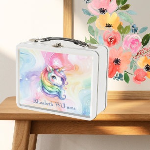 Lunch Box Unicorne adorable avec Rainbow Design pour filles