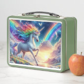 Lunch Box Unicorne arc-en-ciel (En situation)