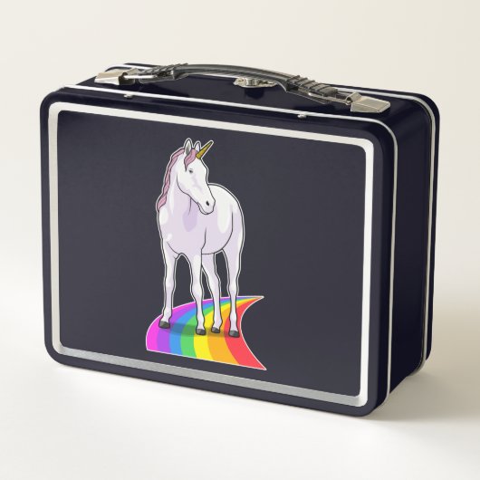 Lunch Box Unicorne avec arc-en-ciel (Dos)