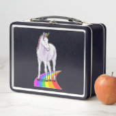Lunch Box Unicorne avec arc-en-ciel (En situation)