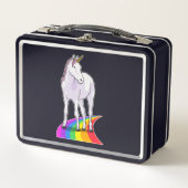 Lunch Box Unicorne avec arc-en-ciel (Devant)