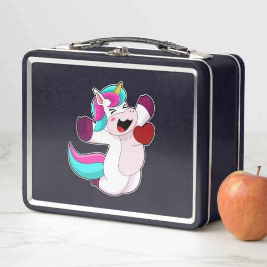 Lunch Box Unicorne avec coeur (En situation)