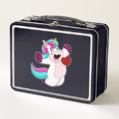 Lunch Box Unicorne avec coeur (Devant)