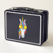 Lunch Box Unicorne avec lunettes de soleil (Dos)