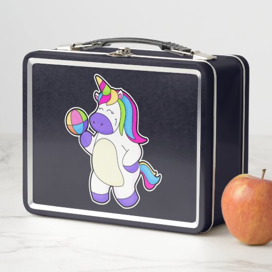 Lunch Box Unicorne avec volleyball (En situation)