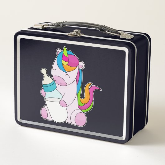 Lunch Box Unicorne Bouteille de lait (Devant)