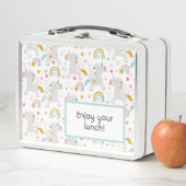 Lunch Box Unicorns Boîte à lunch métallique Texte modifiable (En situation)