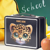 Lunch Box Unique Wildlife Leopard kitty cat dessin graphique