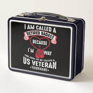 Lunch Box US Veteran Humor Retired Soldier