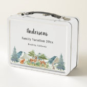 Lunch Box Vacances en famille bois forêt animaux cerfs (Dos)