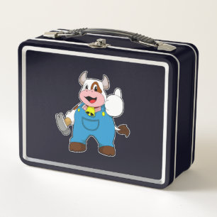 Lunch Box Vache comme artisan avec marteau